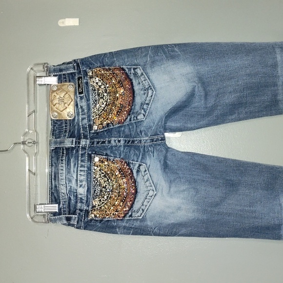 Miss me bootcut jeans embroidery pockets size 26 - Picture 1 of 16